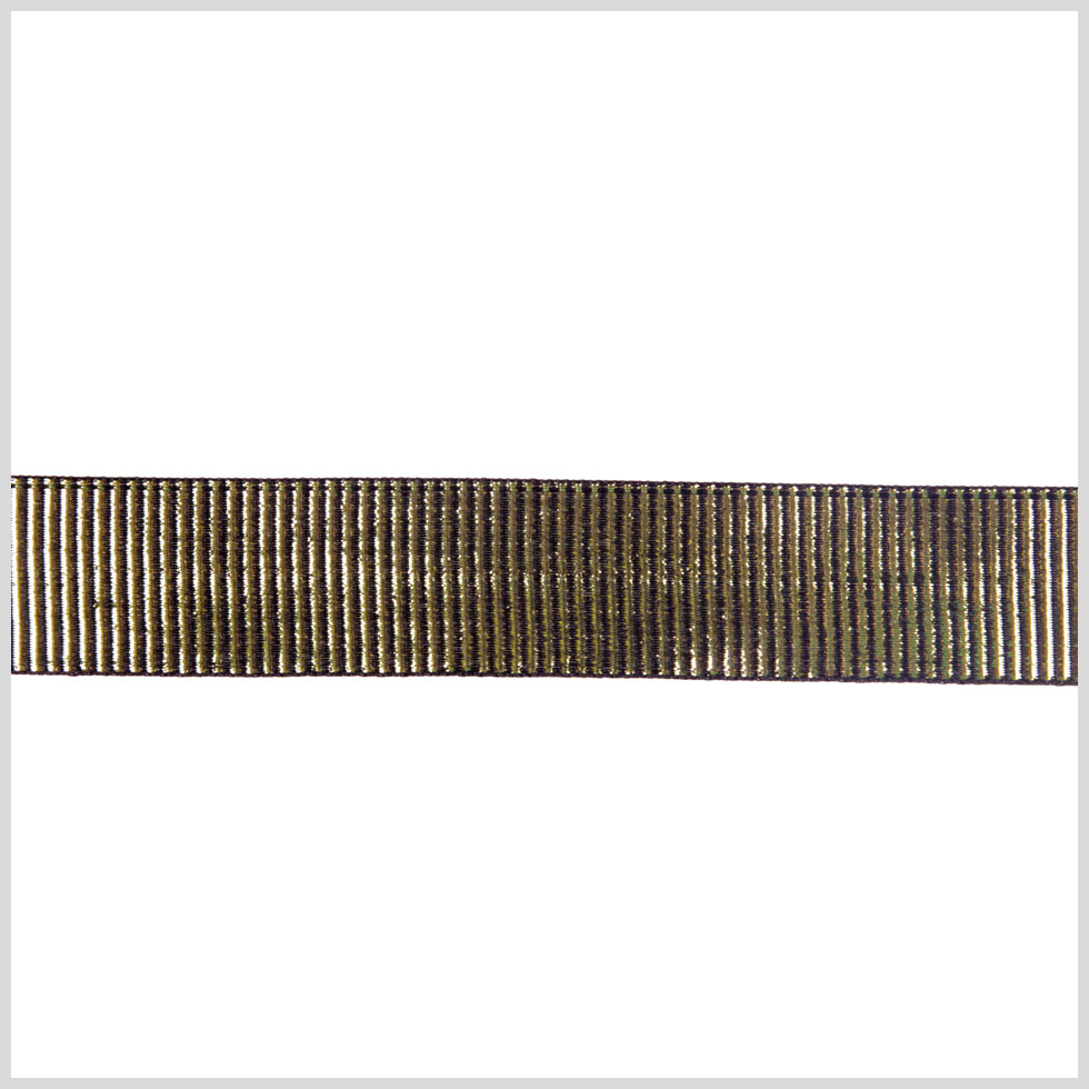 Black Gold Double Face Metallic Satin Ribbon