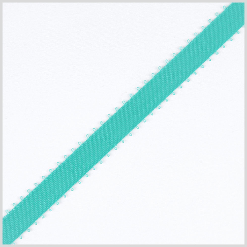 3/16" Exotic Aqua Double Face Feather Edge Satin Ribbon