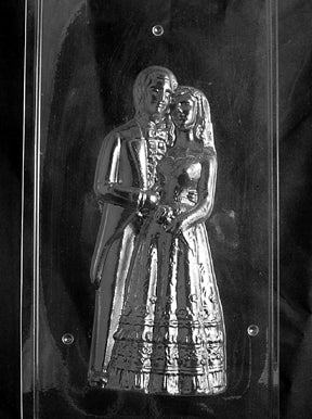 3D Jumbo Bride & Groom Chocolate Mold - Front