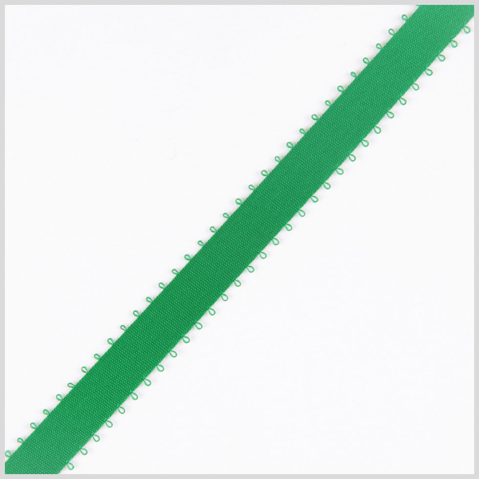 3/8" Emerald Double Face Feather Edge Satin Ribbon