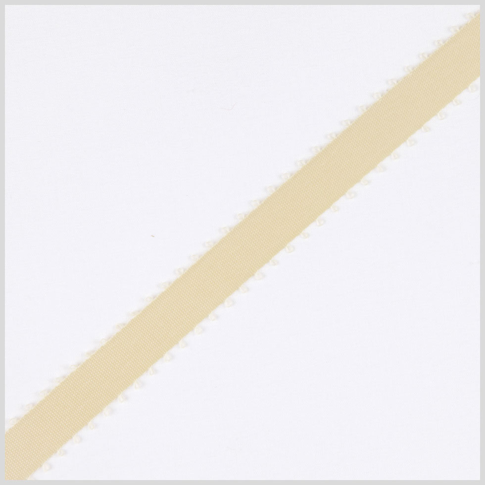 3/8" Cream Double Face Feather Edge Satin Ribbon