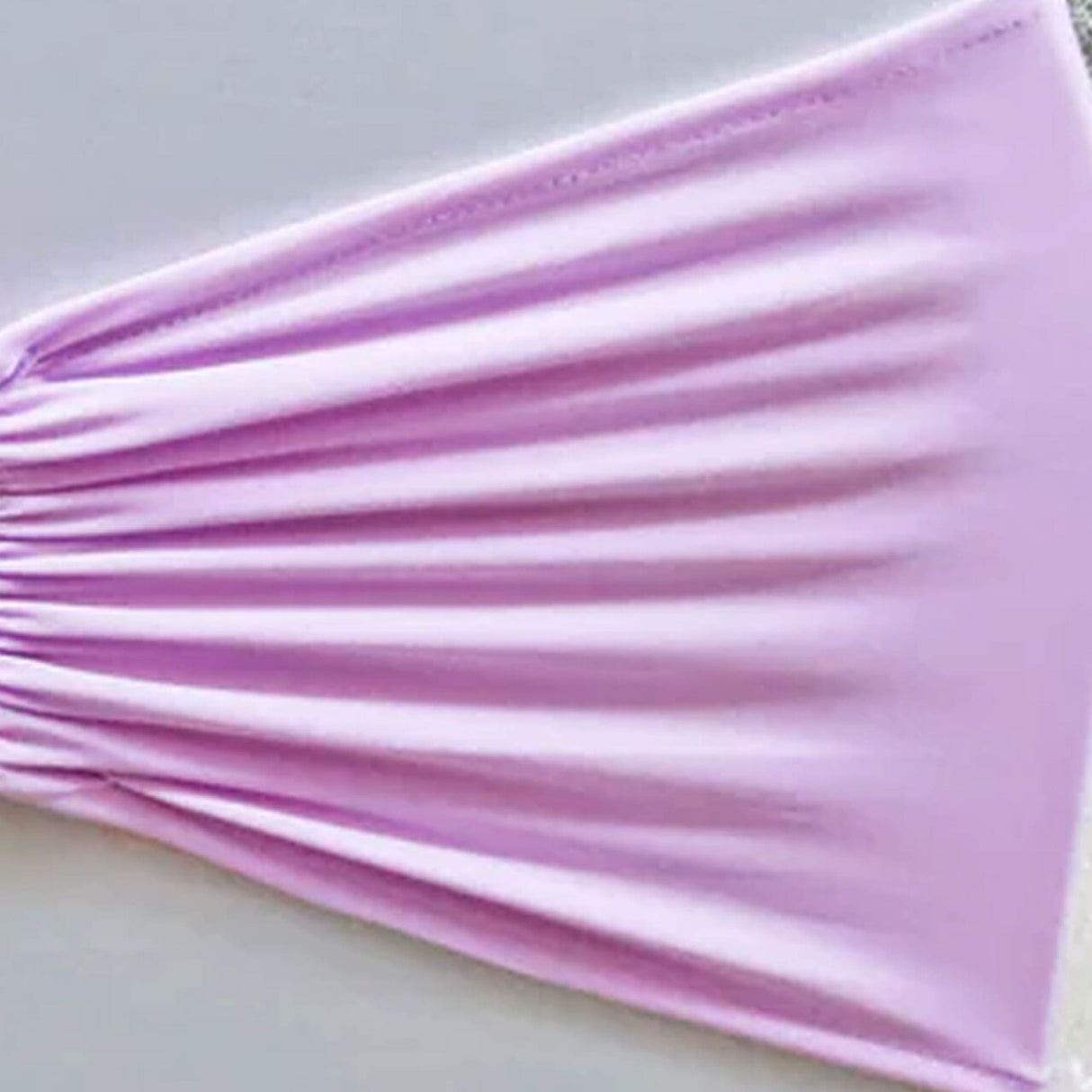 10 Pieces Lavender Ruffled Spandex Chair Bands for Soft Elegant Decor 8x13 inches