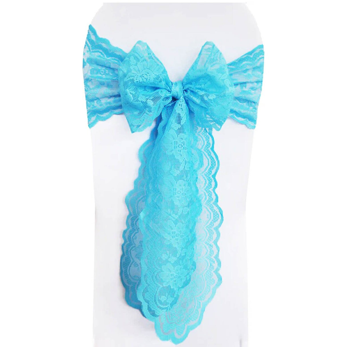 10 Pieces Turquoise Caspari Lace Chair Sashes for Vibrant Event Decor 9x108 inches 9x108 Inches