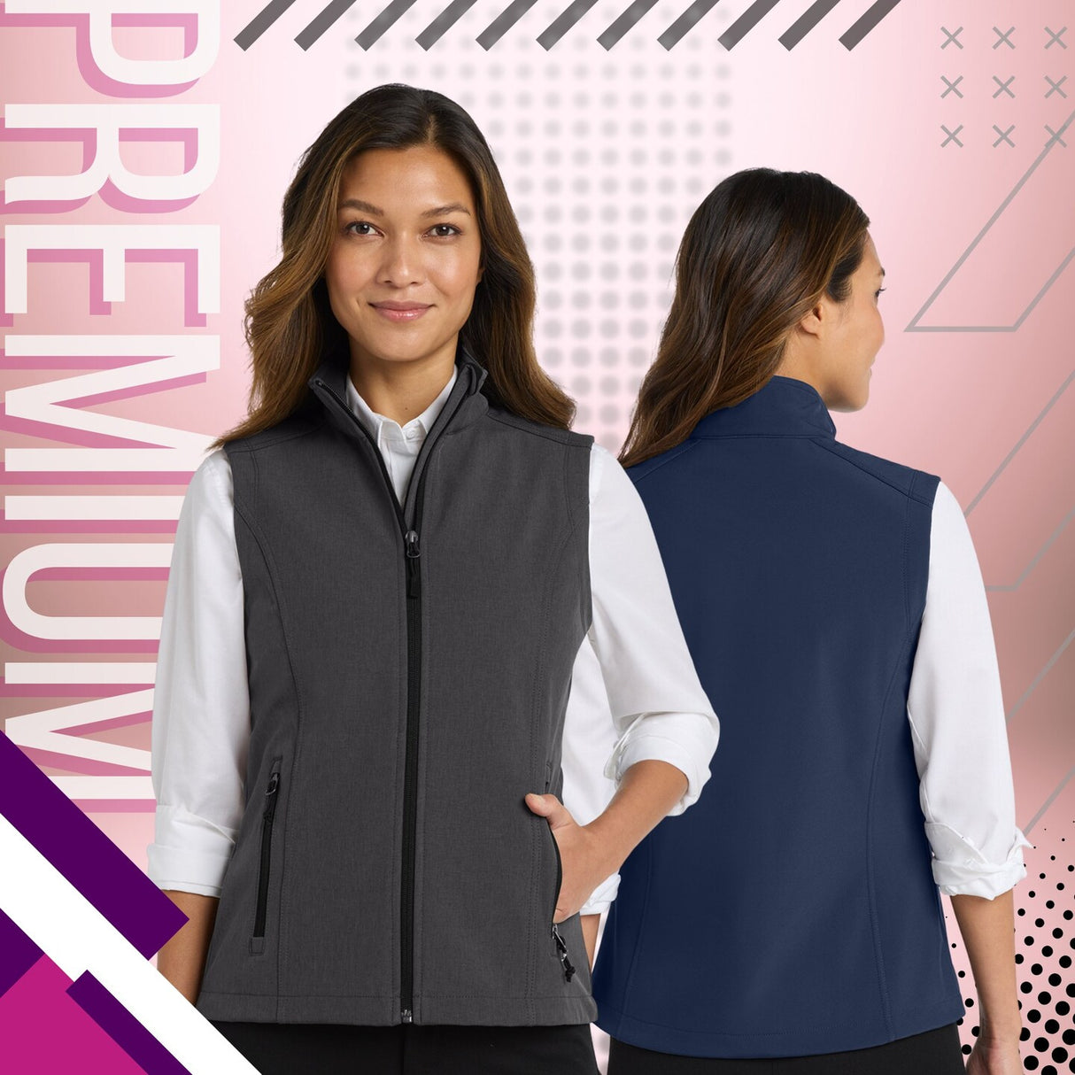 Port Authority® Women's Core Soft Shell Vest Wind Resistant Water Repellent Layer