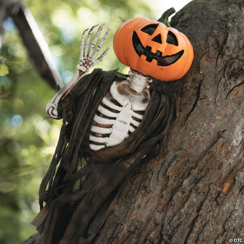 17 3/4" Hanging Waving Jack-O'-Lantern Pumpkin Creeper Halloween Decoration