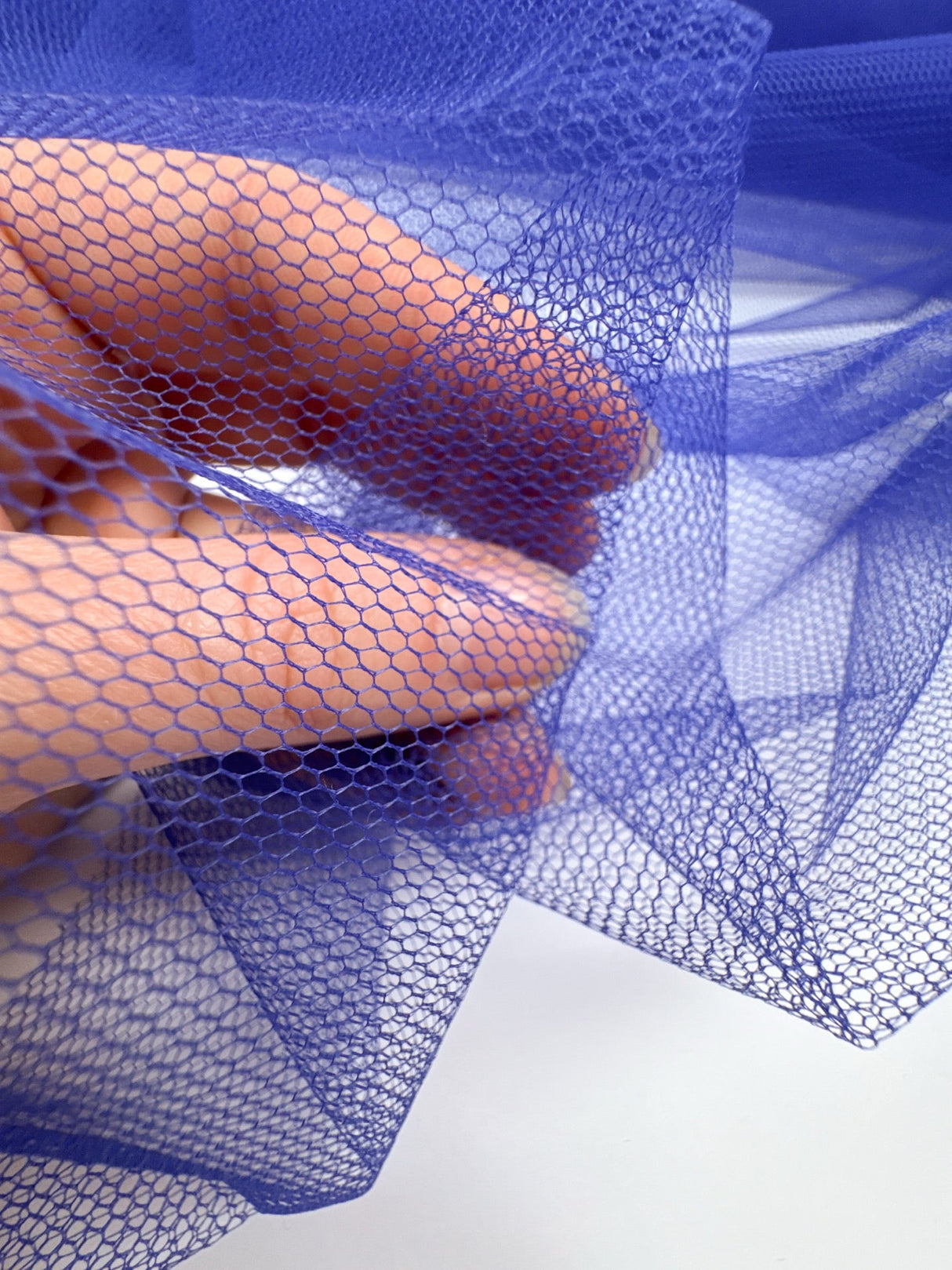 Blue Polyamide Mesh Fabric