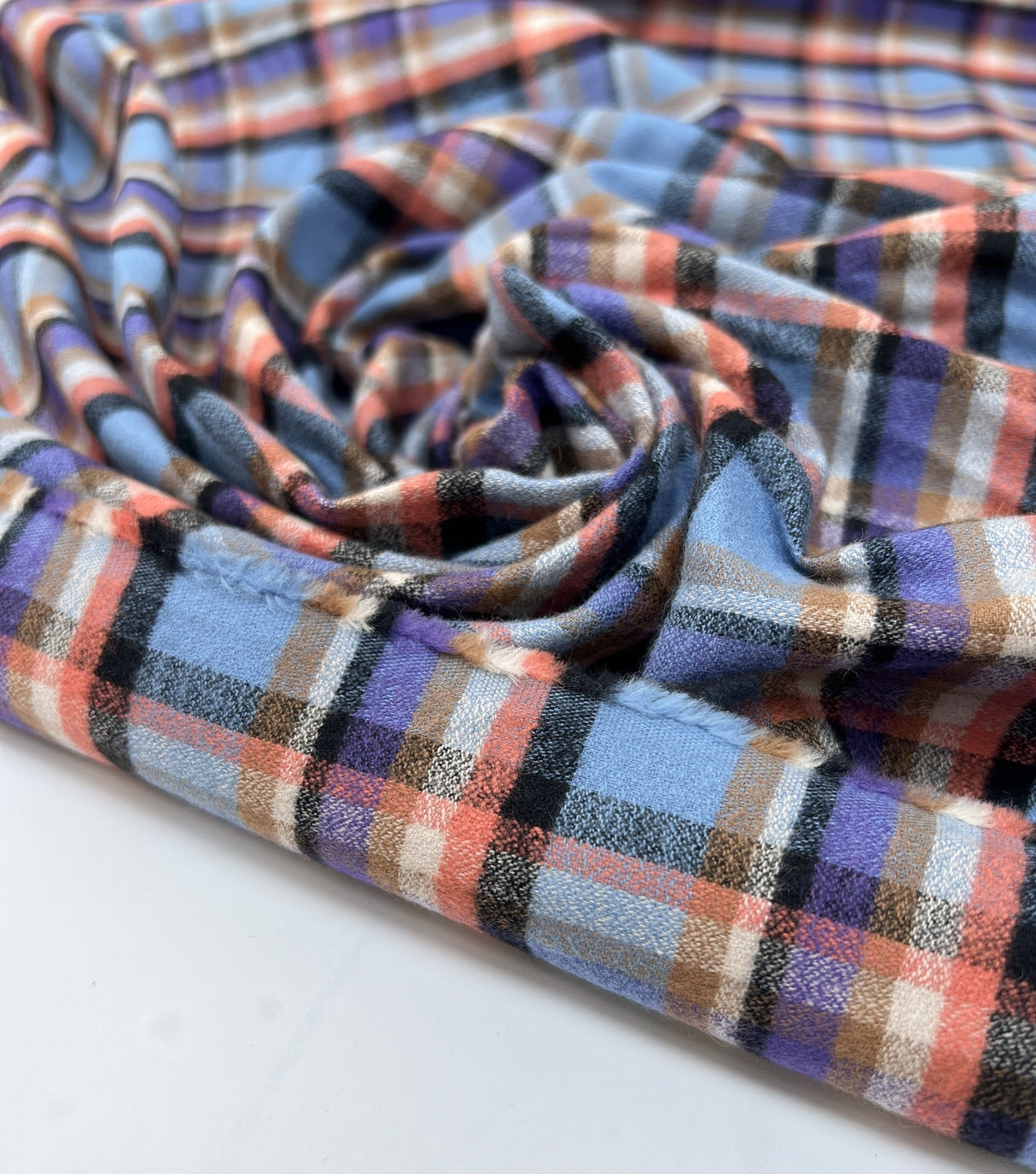 Cotton Flannel Multicolour Striped Checked