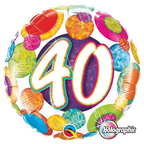 Foil Balloon 18 Inch 40 Big Dots & Glitz