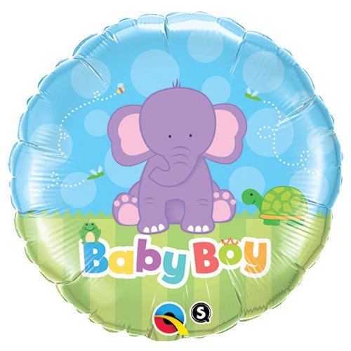 Baby Boy Elephant Foil Balloon