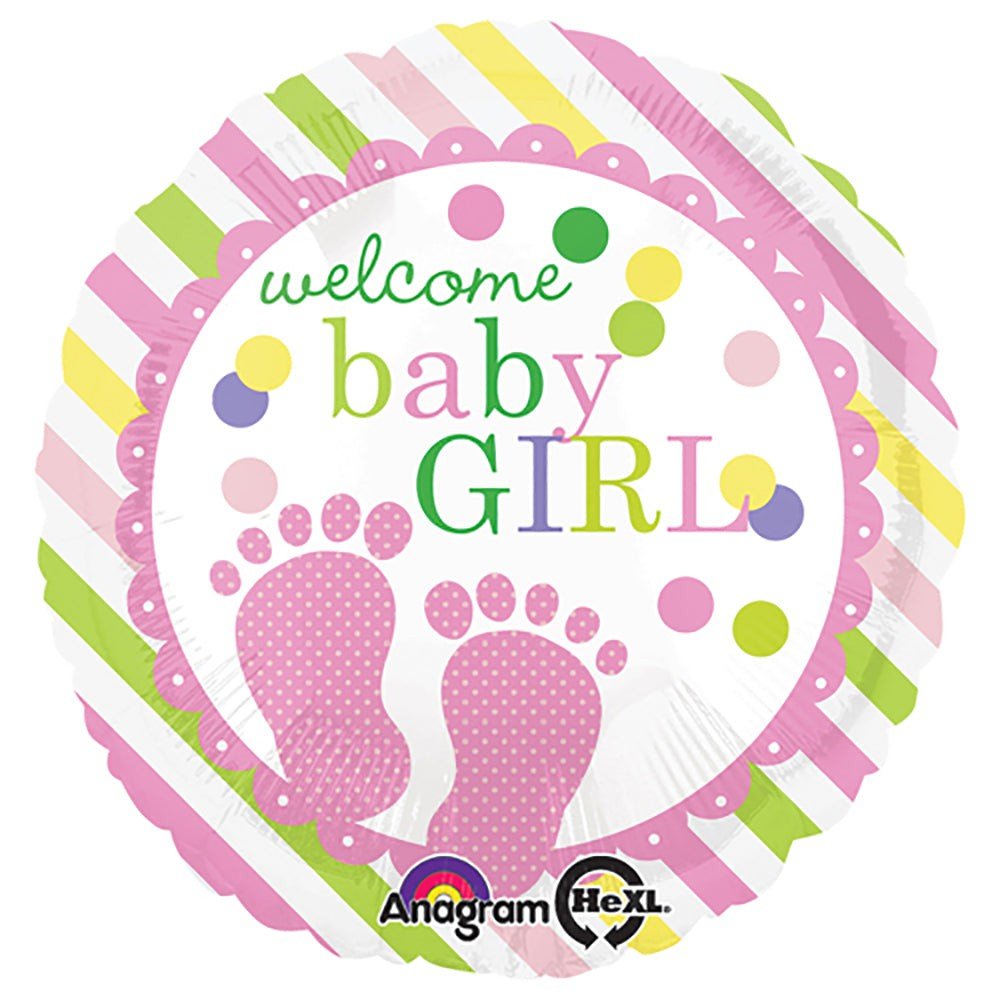 Foil Balloon Baby Feet Girl 18 Inch