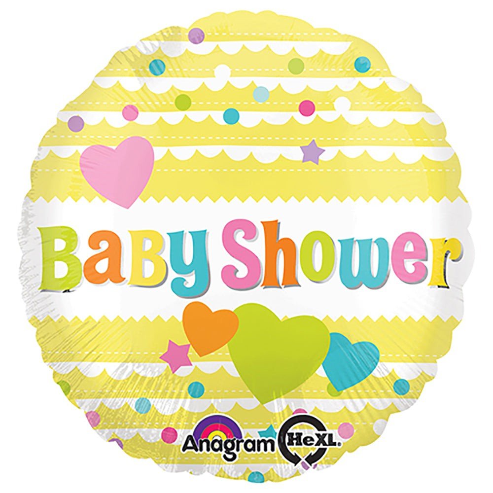 Foil Balloon Baby Shower Yellow 18 Inch