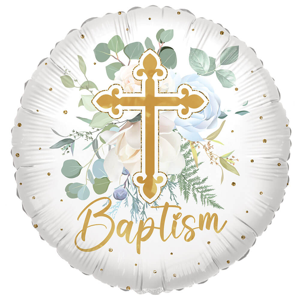 Baptism Cross Foil Balloon 18 Inch