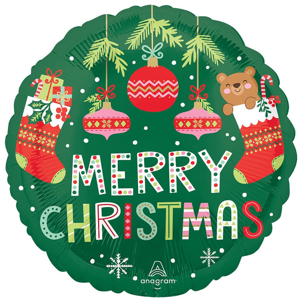 Christmas Foil Balloon - Beary Christmas 18 Inch