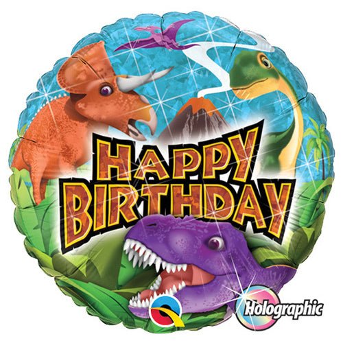 Birthday Dinosaurs Foil Balloon