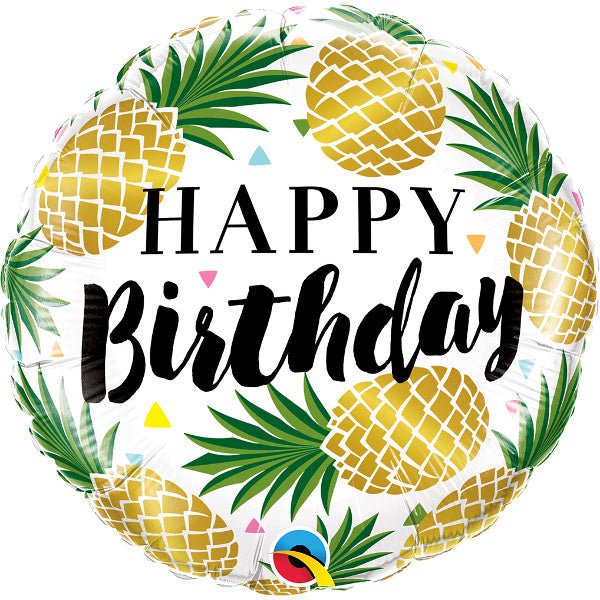 Foil Balloon Birthday Golden Pineapple 18 Inch