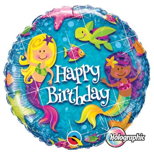 Birthday Mermaids Foil Balloon