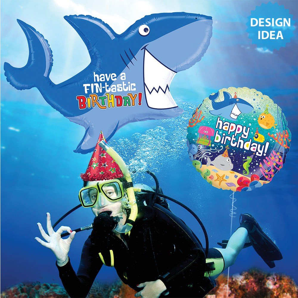 Foil Balloon Birthday Ocean