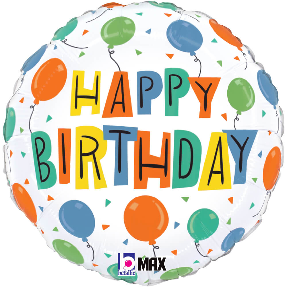 Birthday Party Foil Balloon 18 Inch