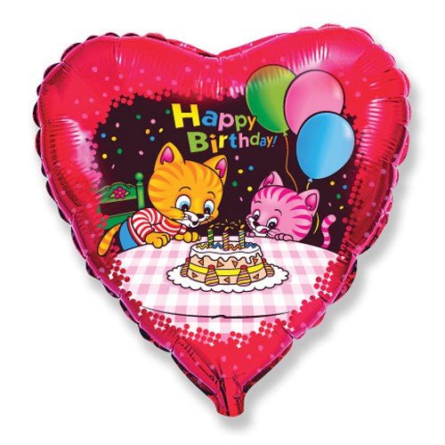 Birthday Party Cats Foil Balloon