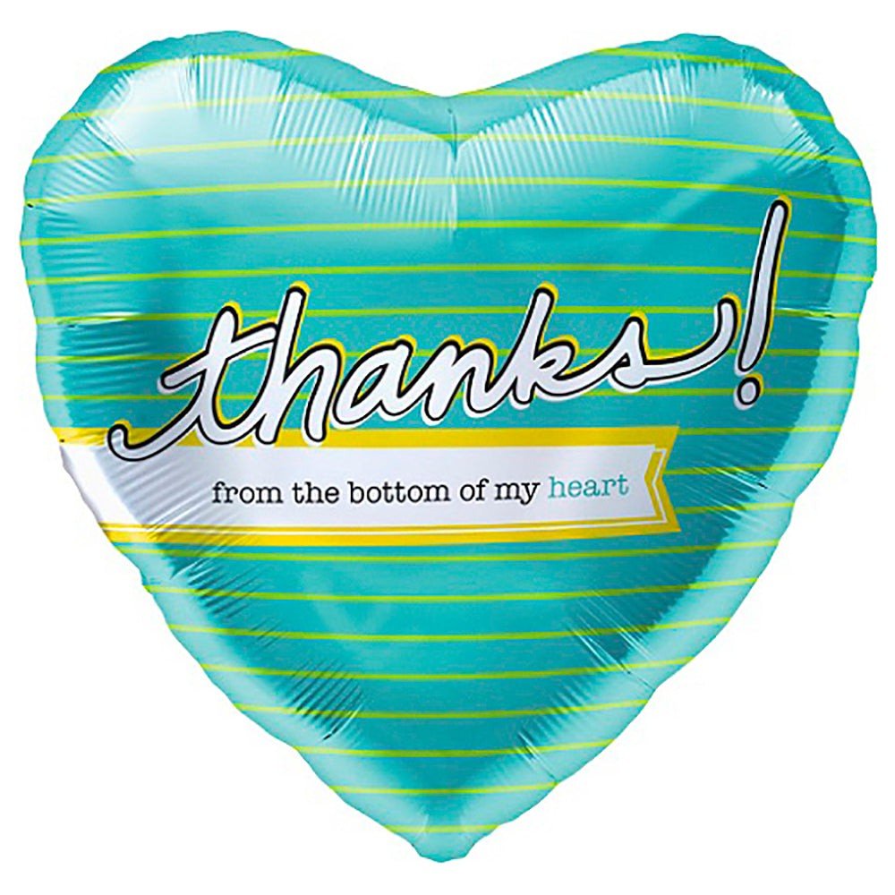 18 Inch Heart Thanks Foil Balloon
