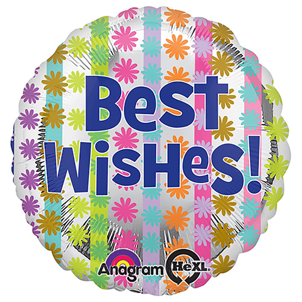 Foil Balloon Bright Best Wishes 18 Inch