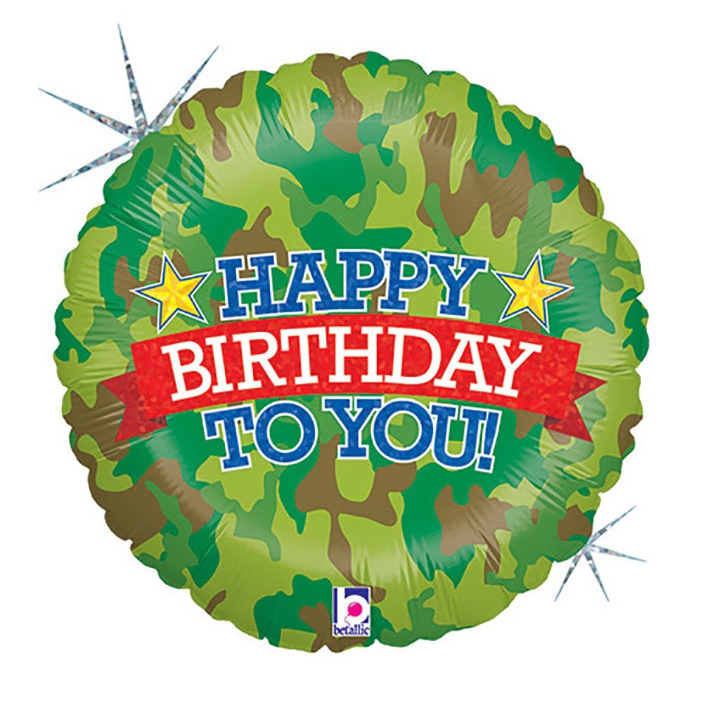 Foil Balloon Camo Birthday