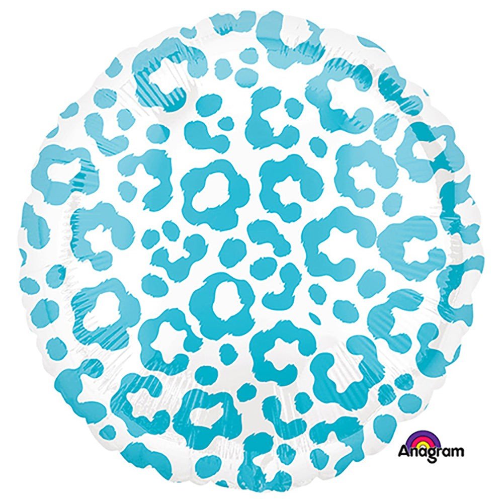 18 Inch Round Caribbean Cheetah Foil Balloon