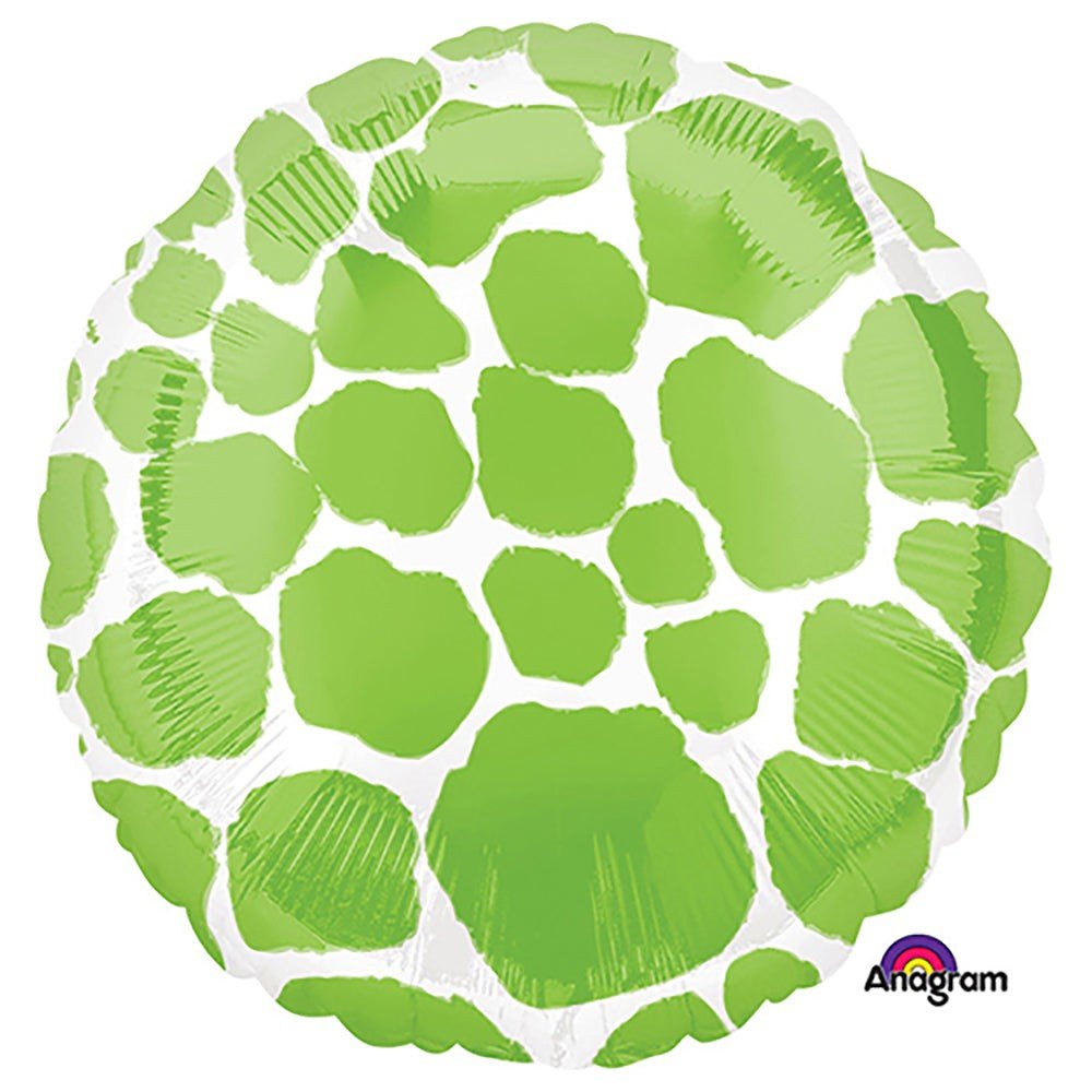 18 Inch Round Kiwi Giraffe Foil Balloon