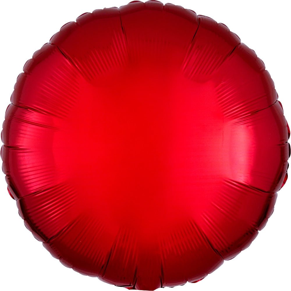 18 Inch Round Metallic Red Foil Balloon