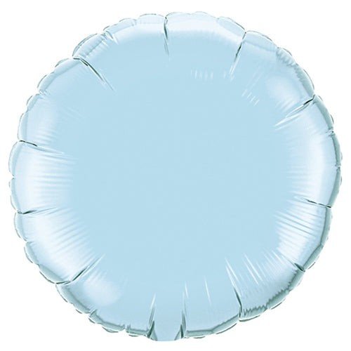 18 Inch Round Pearl Light Blue Foil Balloon