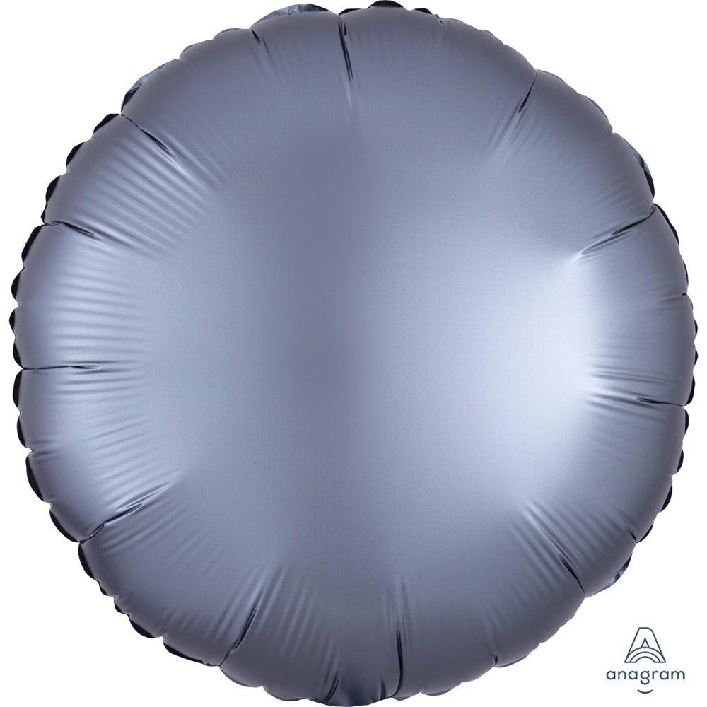 18 Inch Circle Satin Luxe Graphite Foil Balloon