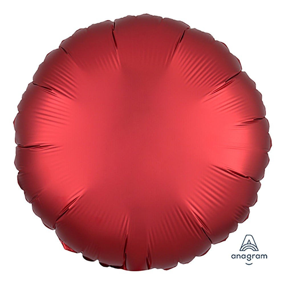 18 Inch Circle Satin Luxe Sangria Foil Balloon