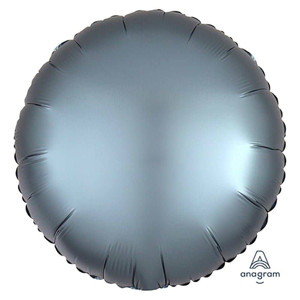 Foil Balloon 18 Inch Satin Luxe Steel Blue