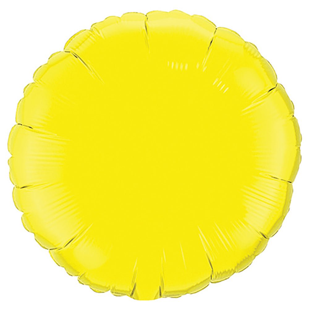 Foil Balloon 18 Inch Yellow Round