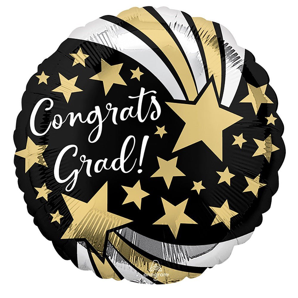 Foil Balloon Congrats Grad Shooting Stars