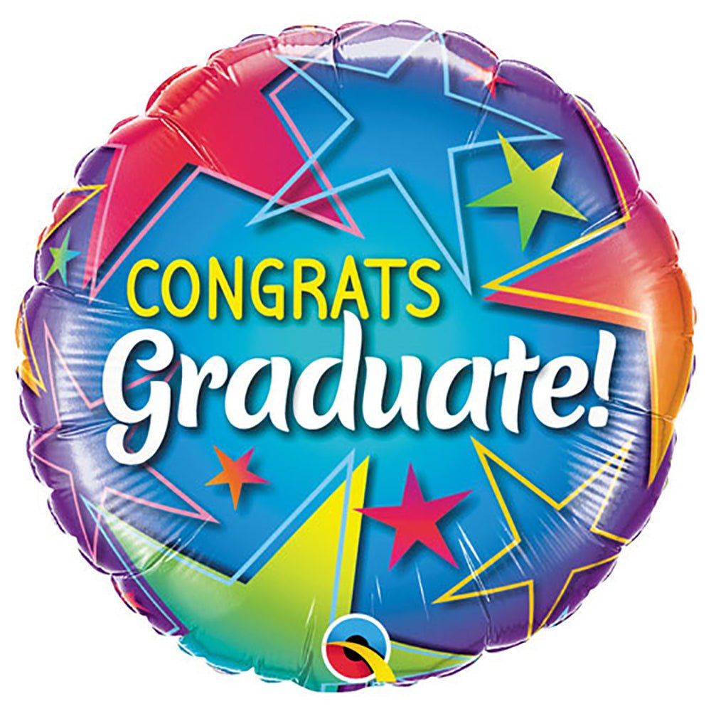 Foil Balloon Congrats Graduate Stars