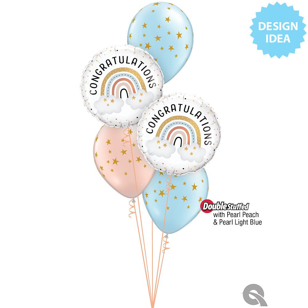Foil Balloon Congratulations Boho Rainbow 18 Inch