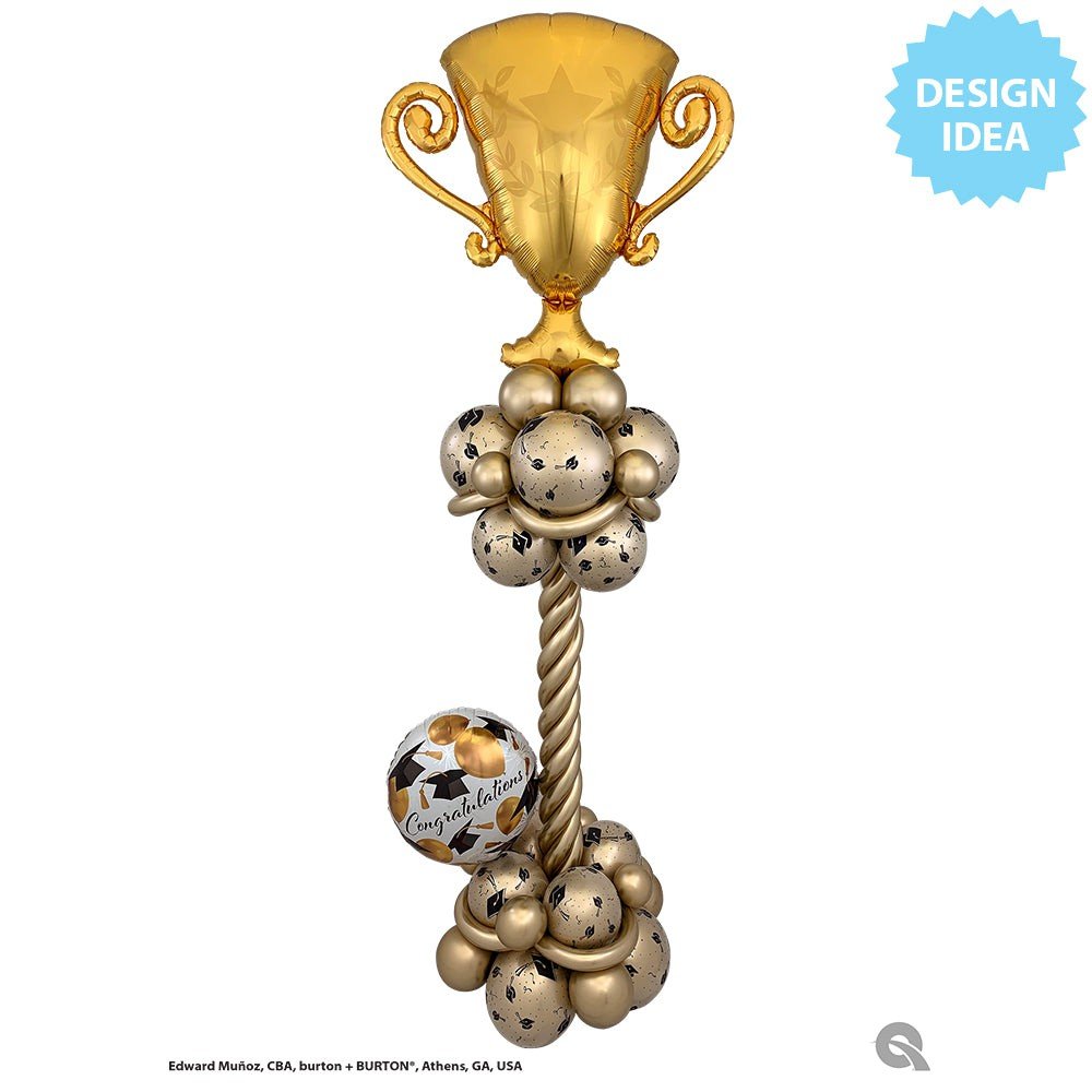 Graduation Foil Balloon Congratulations Gold 18 Inch
