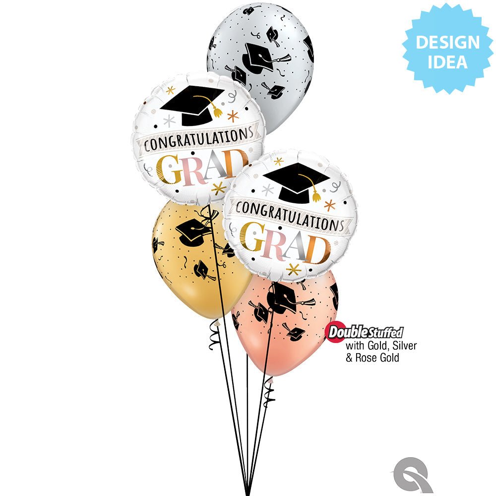 Graduation Foil Balloon 18 Inch Rose Gold