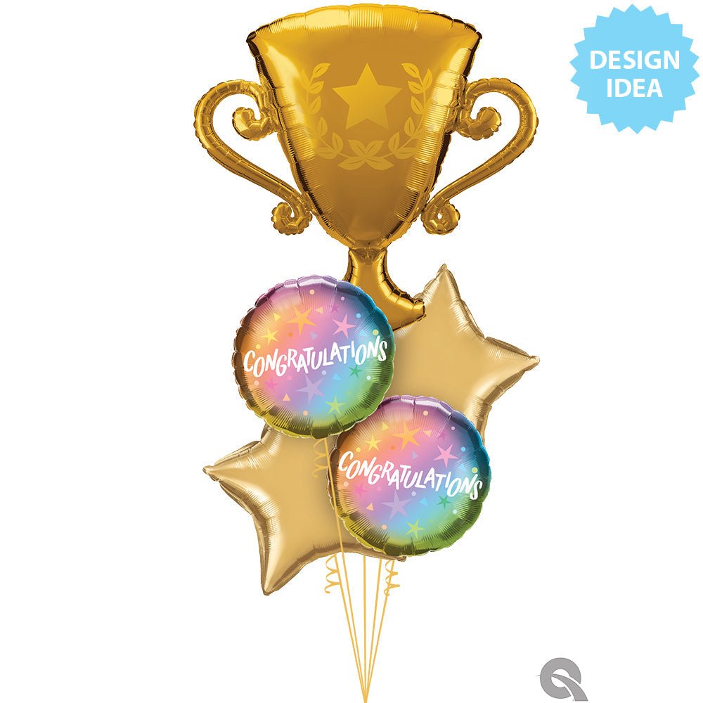 Foil Balloon Congratulations Ombre & Stars 18 Inch