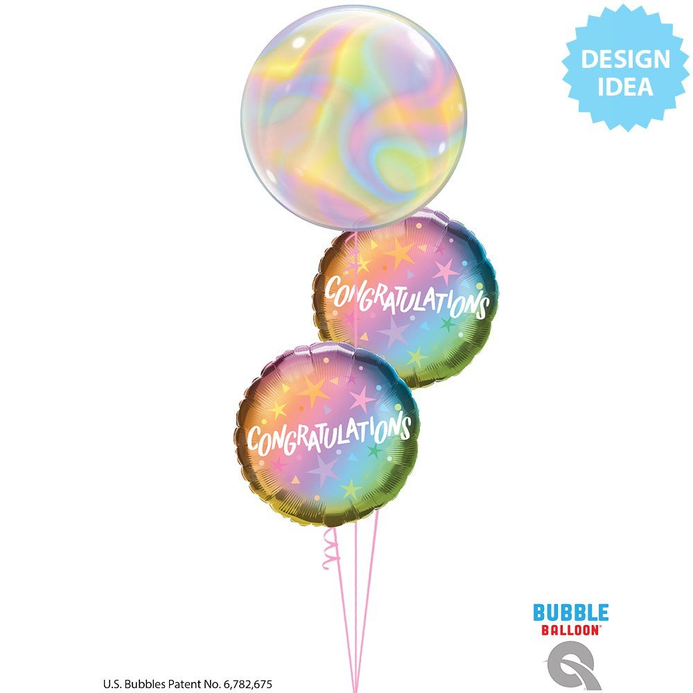 Foil Balloon Congratulations Ombre & Stars 18 Inch