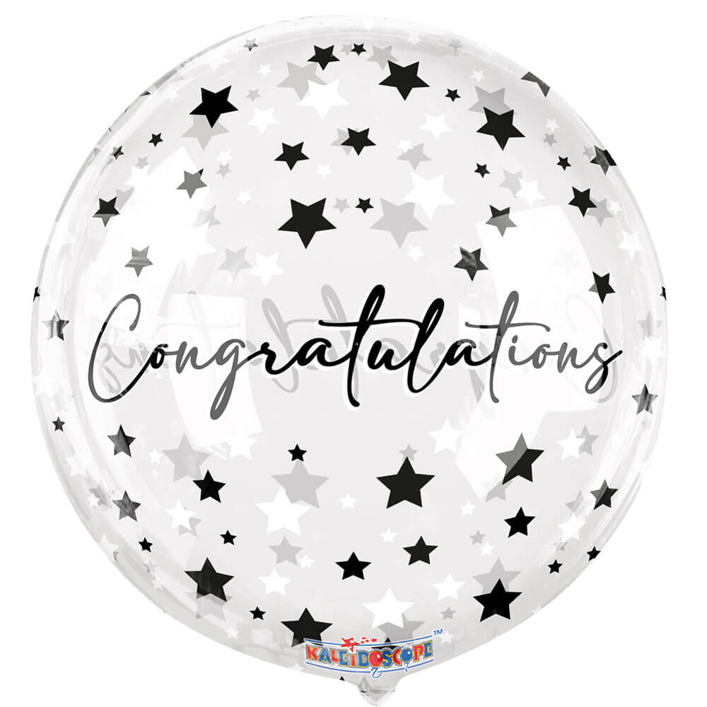 Plastic Balloon Congratulations Stars 18 Inch