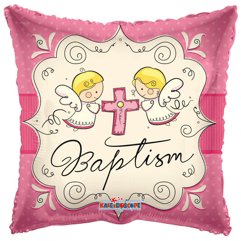 Foil Balloon Cute Angels Baptism Girl