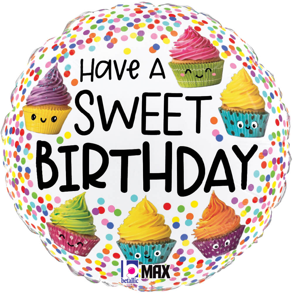 Foil Balloon Cute Cupcakes Birthday 18 Inch