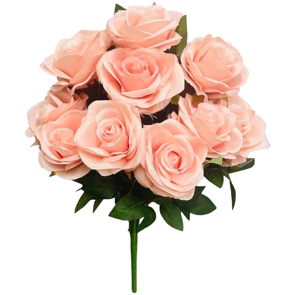Silk Flowers Rose Gold Diamond Rose Bush