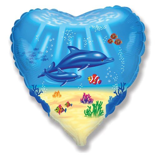 Foil Balloon Dolphin Family 18 Inch