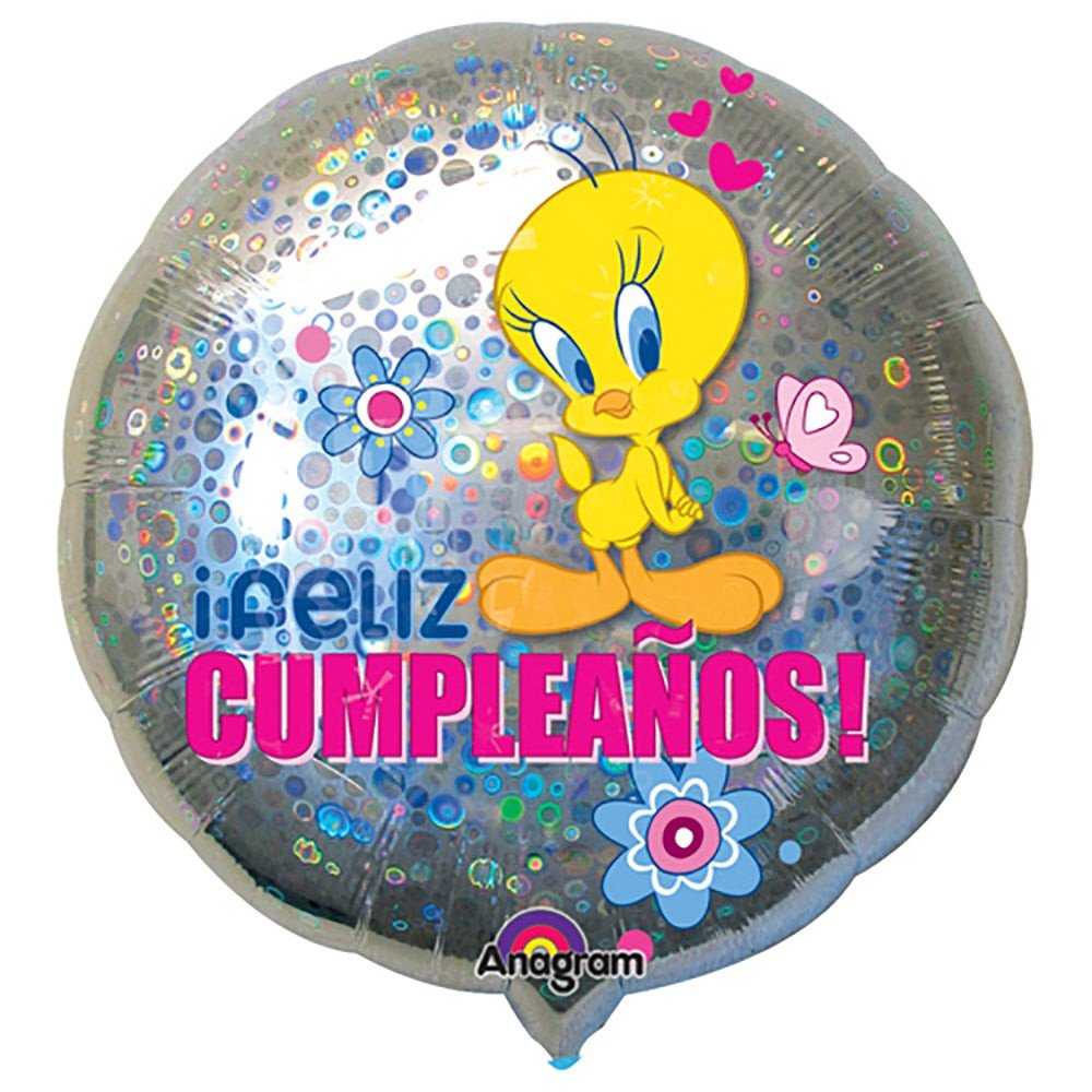 Tweety Foil Balloon 18 Inch Feliz Cumpleanos