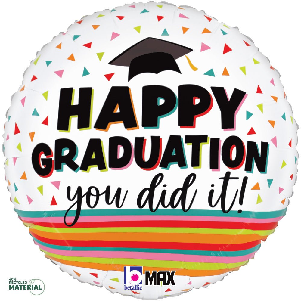 Graduation Foil Balloon 18 Inch Festive