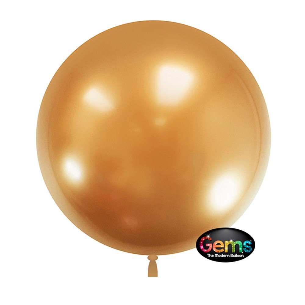 GEMS Balloon Glitzy Gold 18 Inch 5 Pack