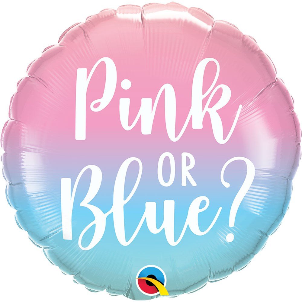 Gender Reveal Foil Balloon 18 Inch Ombre